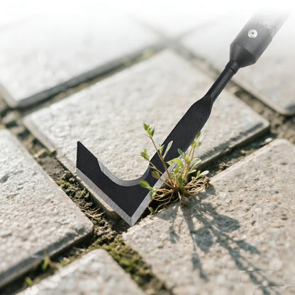 Heavy Duty Crack Weeder for Sidewalk & Paver – 58" Long Handle Weed Puller Tool, Carbon Steel Blade for Removing Crevice Weeds from Deck, Patio & Garden Beds