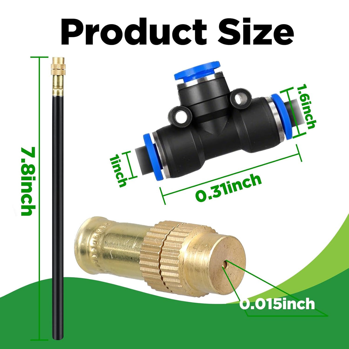 50FT Automatic Drip Irrigation Kit, Bendable Watering Hose with Multi Sprinkler Heads, Misting System for Garden Yard Outdoor Plants Greenhouse