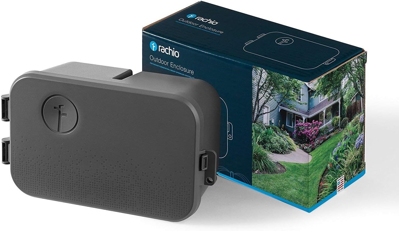 3 Smart Bundle: Includes 3rd Generation-16 Zone Smart Sprinkler Controller (Alexa Compatible w/ Hyperlocal Weather Intelligence Plus & Rain Skip) & Weatherproof Outdoor Enclosure