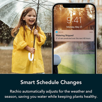 3 Smart Bundle: Includes 3rd Generation-16 Zone Smart Sprinkler Controller (Alexa Compatible w/ Hyperlocal Weather Intelligence Plus & Rain Skip) & Weatherproof Outdoor Enclosure