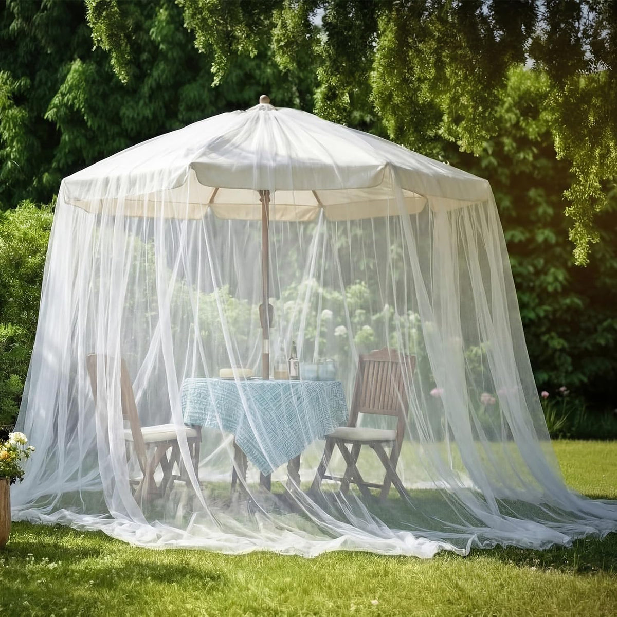 15 x 33 ft Garden Mesh Netting Insect Mosquito Net, White, 1 Pcs