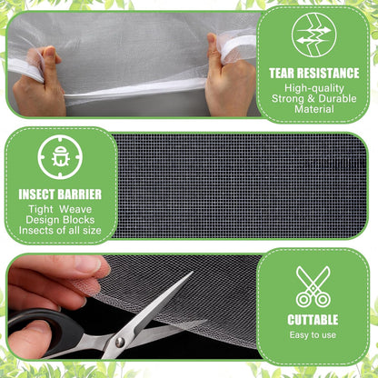 15 x 33 ft Garden Mesh Netting Insect Mosquito Net, White, 1 Pcs