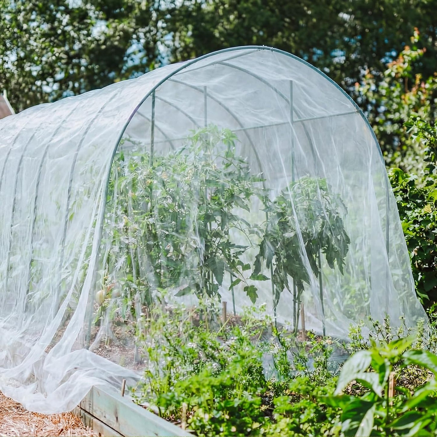 15 x 33 ft Garden Mesh Netting Insect Mosquito Net, White, 1 Pcs