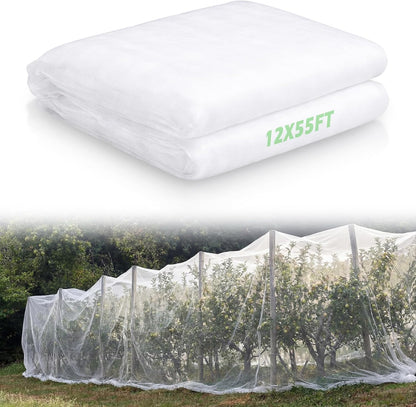 15 x 33 ft Garden Mesh Netting Insect Mosquito Net, White, 1 Pcs