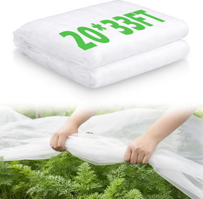 15 x 33 ft Garden Mesh Netting Insect Mosquito Net, White, 1 Pcs