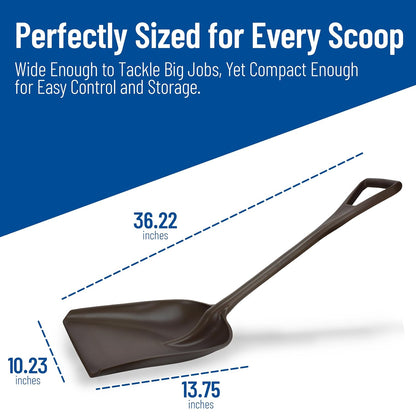 Sanitary Shovel, 10" x 13.75" Polypropylene, Green