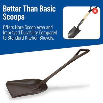Sanitary Shovel, 10" x 13.75" Polypropylene, Green