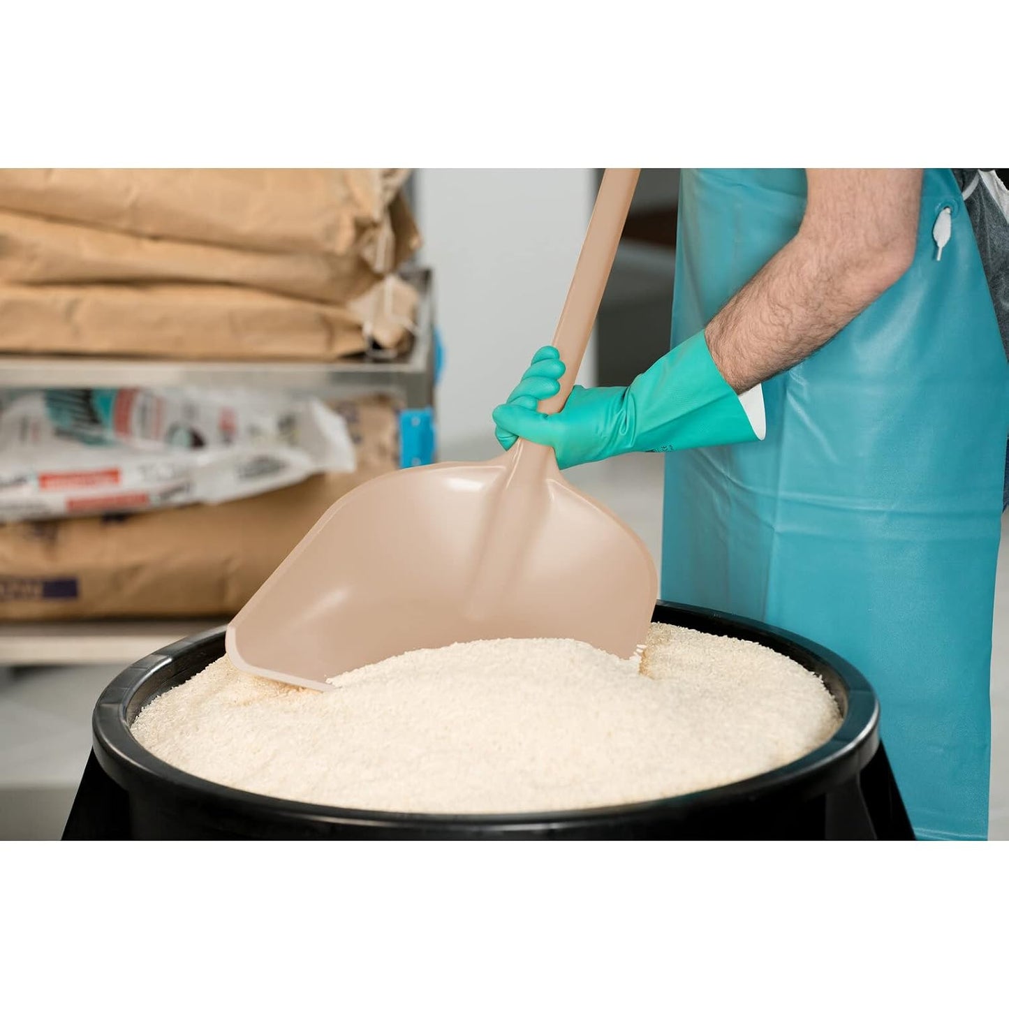 Sanitary Shovel, 10" x 13.75" Polypropylene, Green