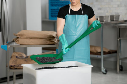 Sanitary Shovel, 10" x 13.75" Polypropylene, Green