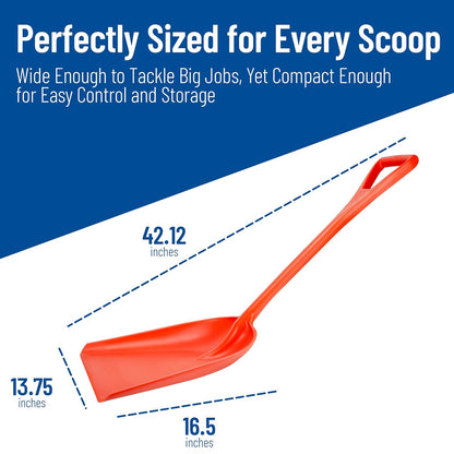 Sanitary Shovel, 10" x 13.75" Polypropylene, Green