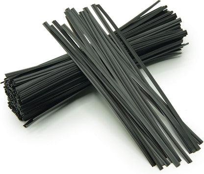 5 inches Twist Ties Pack of 100 - Premium Quality Reusable Black Plastic Coated Twist Ties for Bags, Cords - Bread Ties for Household