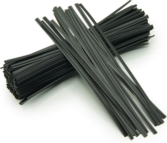 5 inches Twist Ties Pack of 100 - Premium Quality Reusable Black Plastic Coated Twist Ties for Bags, Cords - Bread Ties for Household