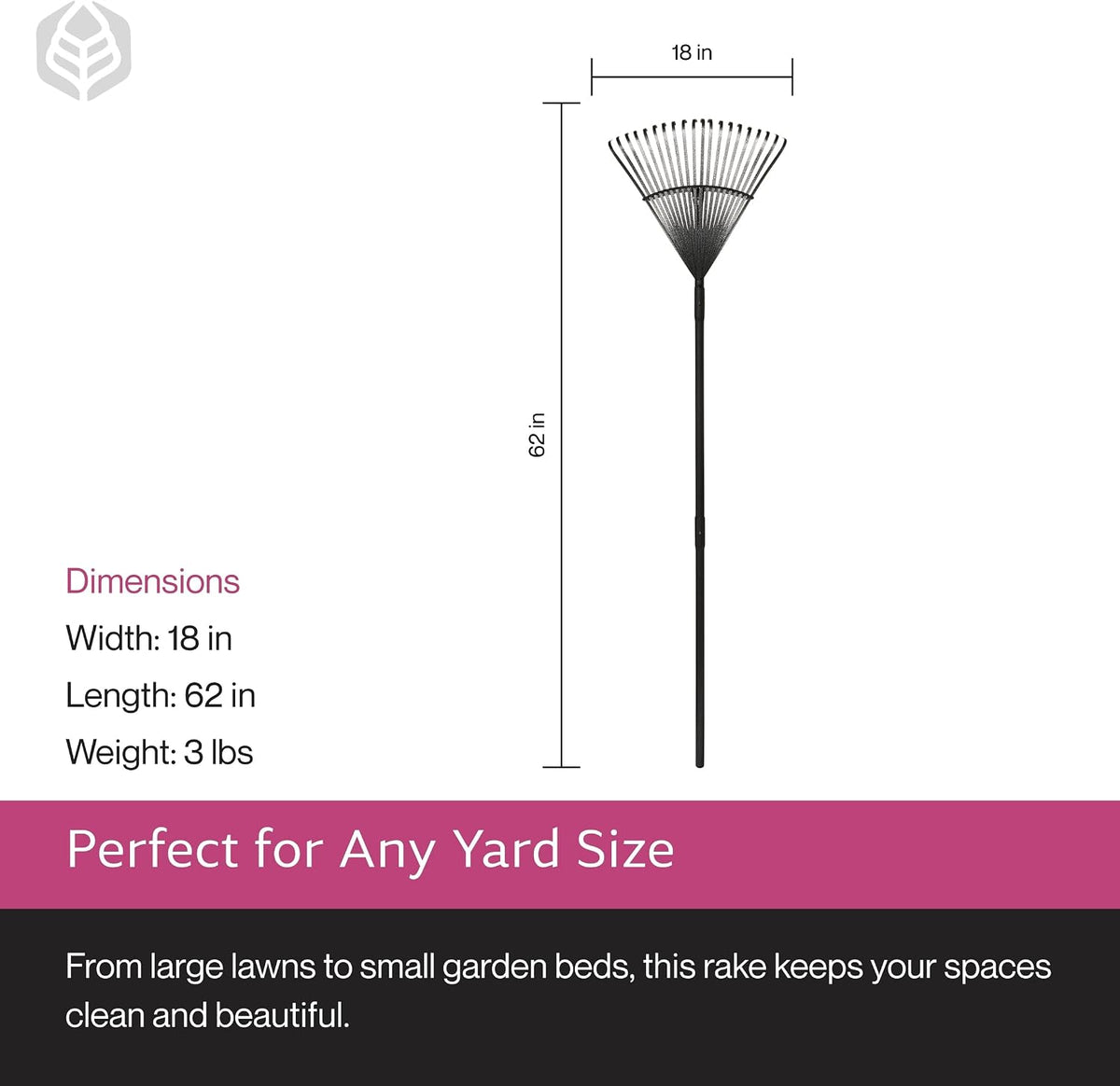 World's Greatest Leaf Rake, Durable Steel Design ILT-20