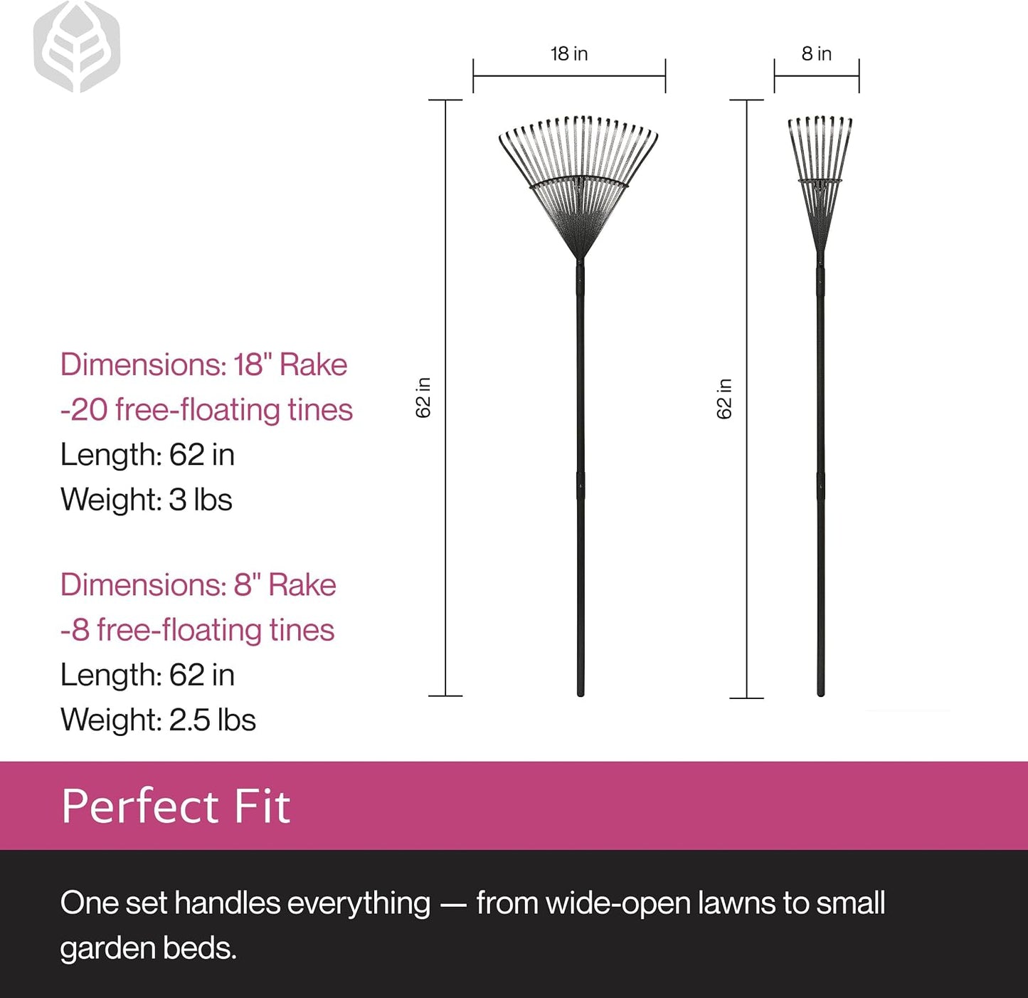 World's Greatest Leaf Rake, Durable Steel Design ILT-20