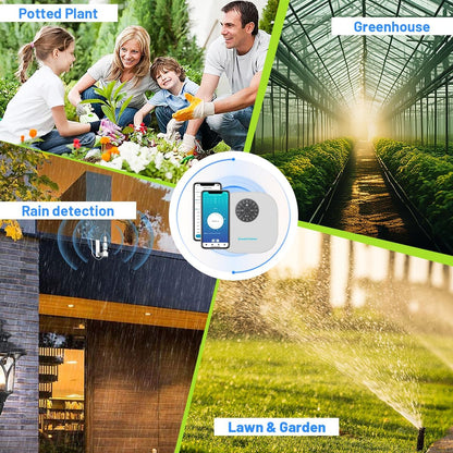 Smart Sprinkler Controller, 16-Zone/Station Irrigation System with APP Remote Control, GreenVation 2.4G/5GHz WiFi Water Timer for Outdoor Garden/Yard/Lawns (16 Zone)