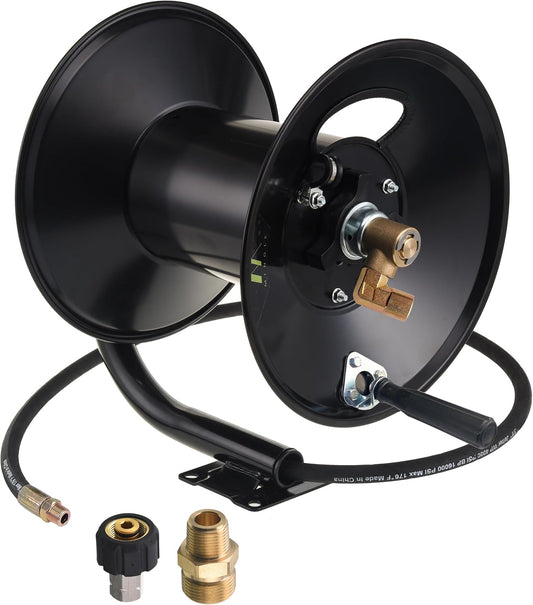 High Pressure Washer Hose Reel 150ft x 3/8" / 300ft x 1/4"