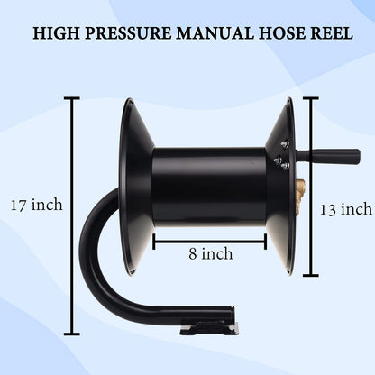 High Pressure Washer Hose Reel 150ft x 3/8" / 300ft x 1/4"