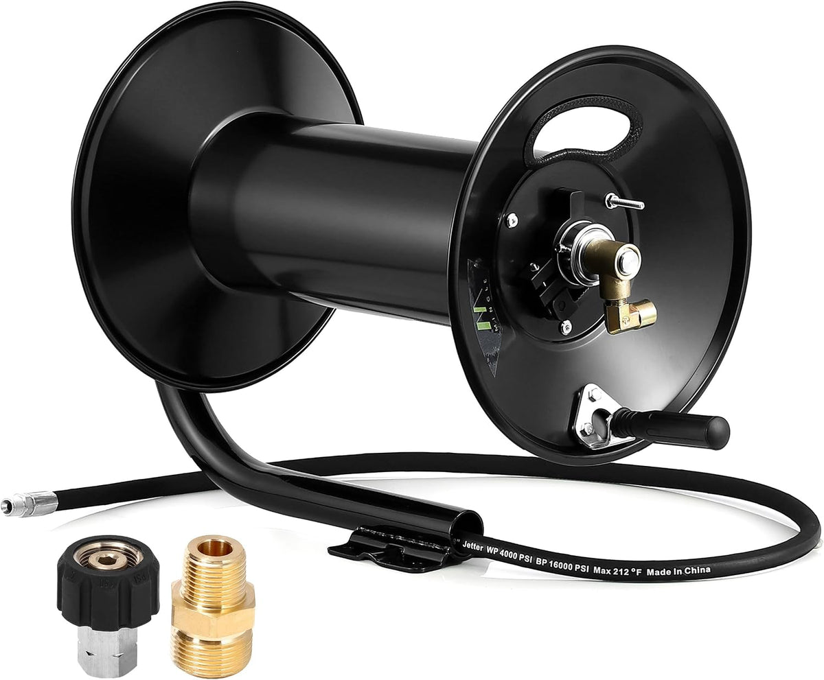 High Pressure Washer Hose Reel 150ft x 3/8" / 300ft x 1/4"