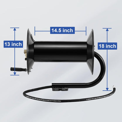 High Pressure Washer Hose Reel 150ft x 3/8" / 300ft x 1/4"