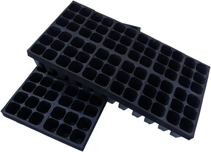 Seed Starter Trays, 144 Cells (24 Trays - 6 Cells Per Tray) + Plant Stakes