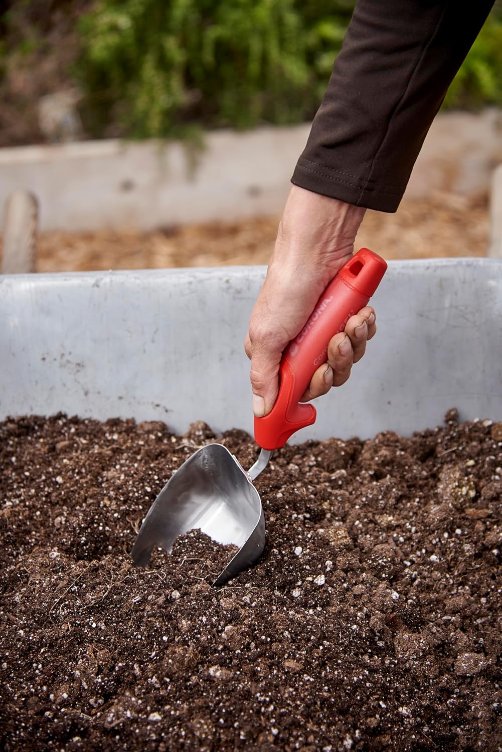 Corona Premium Stainless Steel ComfortGEL Cultivator caltivator, red