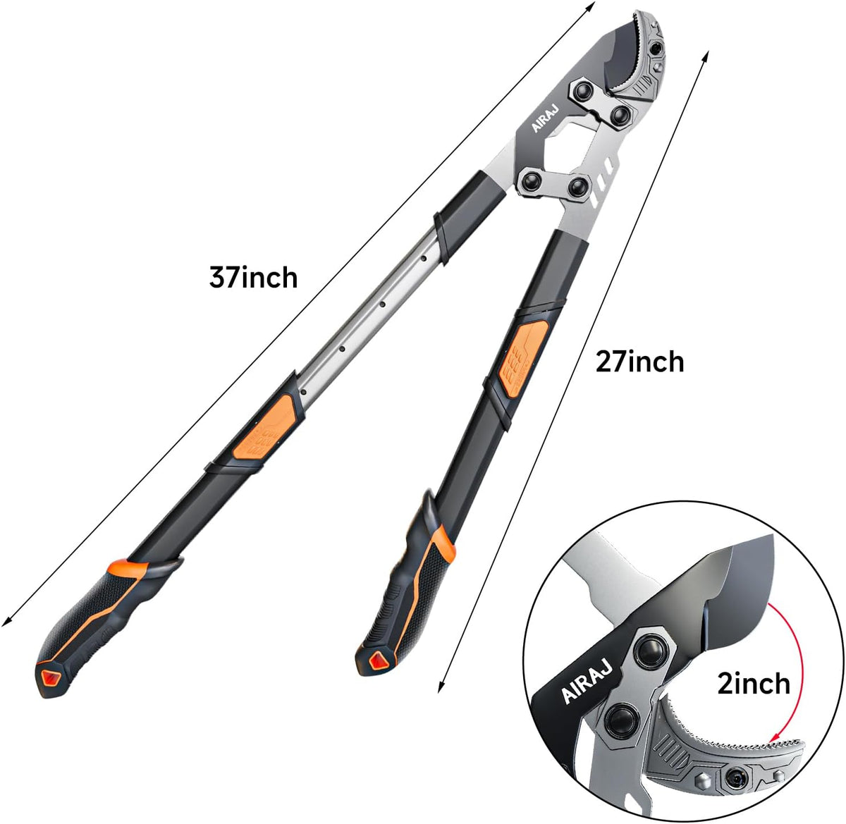 27-37''Anvil Loppers for Tree Trimmer Heavy Duty with Compound Action