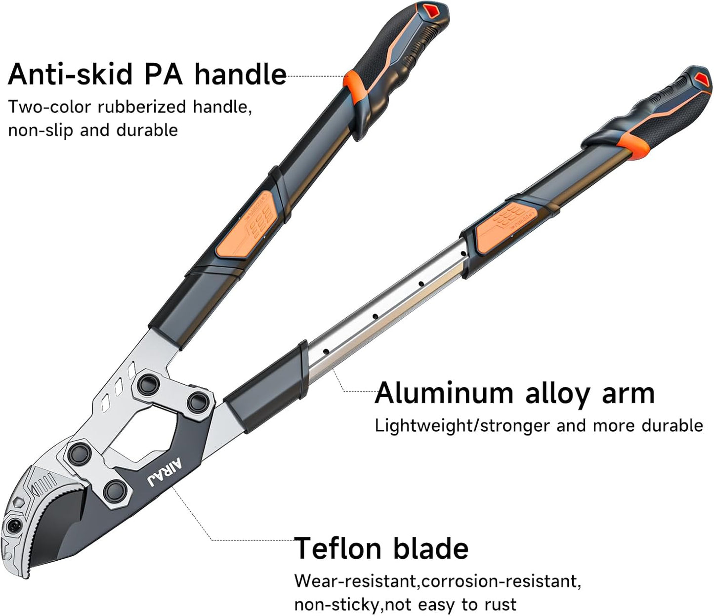 27-37''Anvil Loppers for Tree Trimmer Heavy Duty with Compound Action