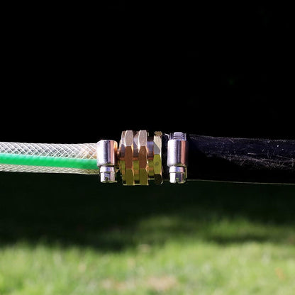 Solid Brass Garden Hose Repair kit Connector with Stainless Steel Clamps, Male Adapter/Female Garden Hose Swivel Fitting… (5/8" Barb x 3/4" Male-2 Sets)