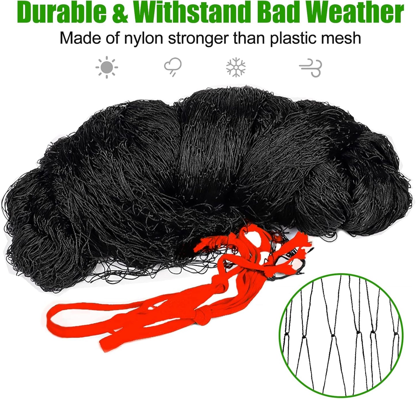 Bird Netting for Chicken Coop,50x50ft Poultry Netting with 2.4" Square Mesh