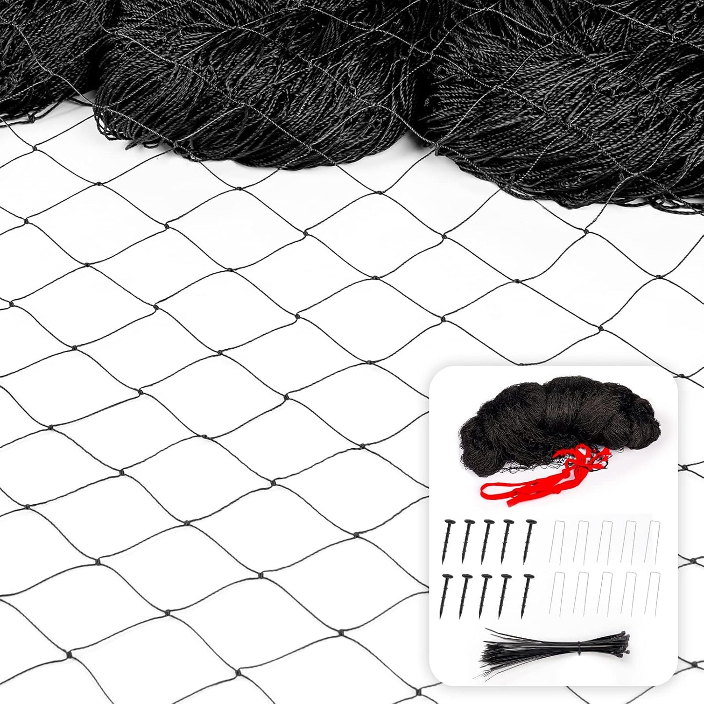 Bird Netting for Chicken Coop,50x50ft Poultry Netting with 2.4" Square Mesh