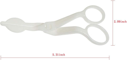 3pcs ABS Plastic Cake Scissors Flower Fondant Decorating Cake Tool Flowers Lifter Cake Edge Scissors Clip Cream Transfer Confectionery Tool (White, Pink, Blue)