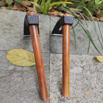 Garden Hoe Tool Small Action Hoe, Loosening Soil and Weeding,Knockable and Removable Nails,Hand Long Handle Weed Garden Tool,Digging and Rooting (4.72in×2.16in,1.34lb)
