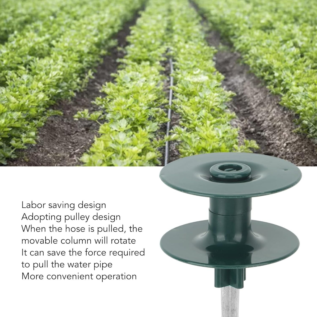 2pcs Garden Hose Guide Spikes, Plant Watering Spikes ABS Zinc Alloy Water Pipe Guide Wheel Durable Garden Hose Guide Holder for Garden Yard Lawn for Plant Protection