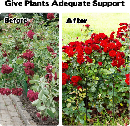 11.8" Dx31.5 H Peony Cages and Supports, 4 Pack Plant Supports for Outdoor Plants Grow Through Hoops Grids Heavy Duty Metal Peony Support Cage Flower Support Rings for Rose Tomato Hydrangea etc