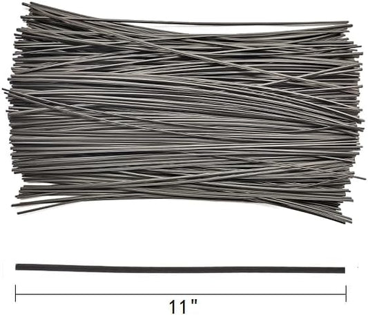 300Pcs,11 Inches,Black,Plastic Twist Ties, Garden Plant Twist Tie Cable Tie, Plastic Cable Ties for Bread Candy Bags, Gift Bags (11 Inches,Black)