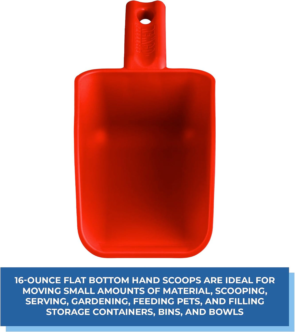 Vikan 63007 Color-Coded Plastic Hand Scoop - BPA-Free Food-Safe Kitchen Utensils, Restaurant and Food Service Supplies, 16 oz, Orange