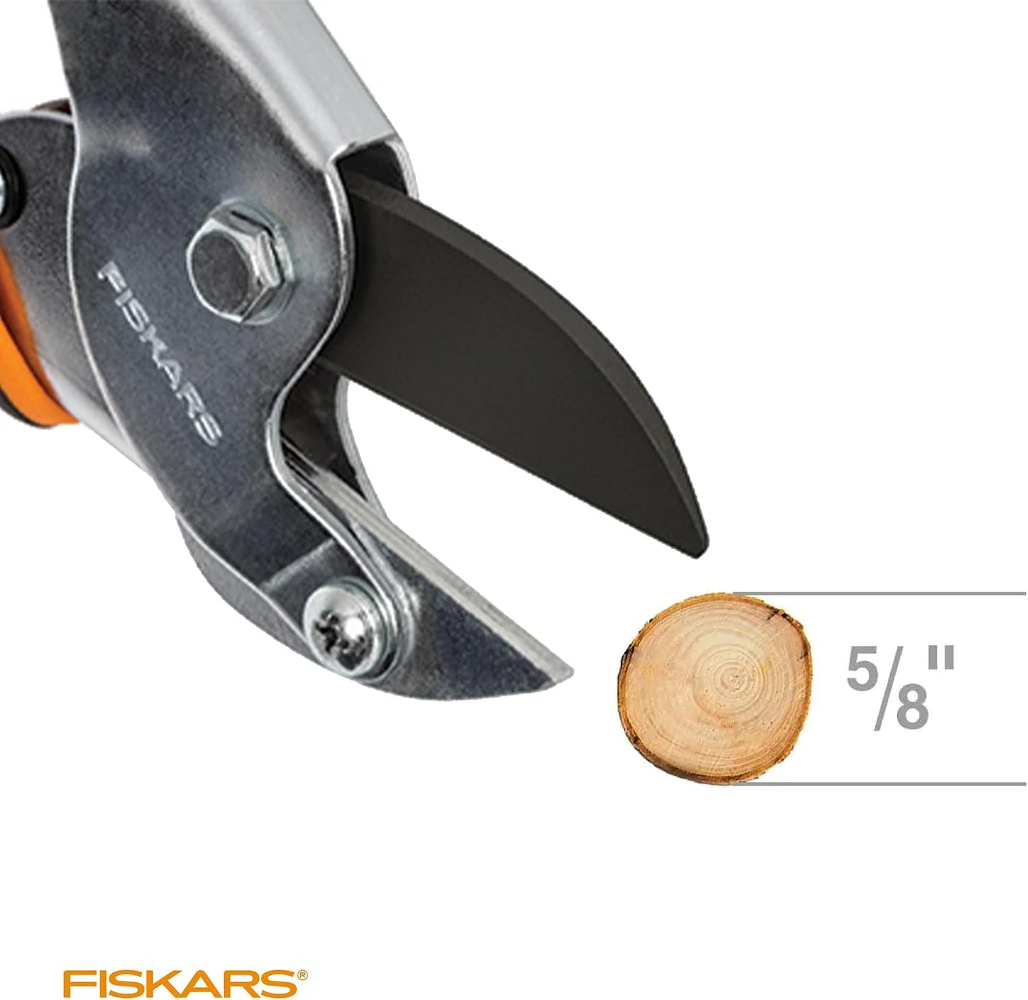 Power-Lever Anvil Pruning Shears, 5/8" Cut Capacity Garden Clippers