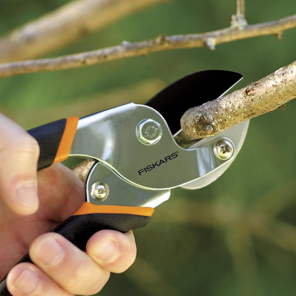 Power-Lever Anvil Pruning Shears, 5/8" Cut Capacity Garden Clippers