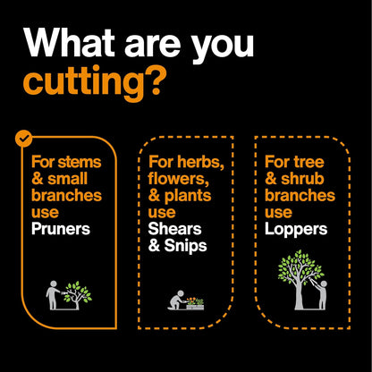 Power-Lever Anvil Pruning Shears, 5/8" Cut Capacity Garden Clippers