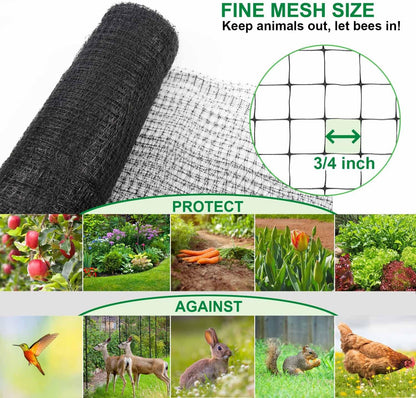 Deer Netting Fence, 8ftx100ft Garden Netting Heavy Duty Bird Netting