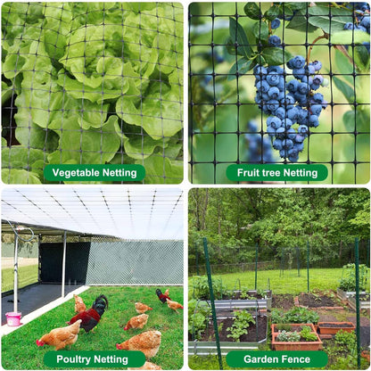 Deer Netting Fence, 8ftx100ft Garden Netting Heavy Duty Bird Netting