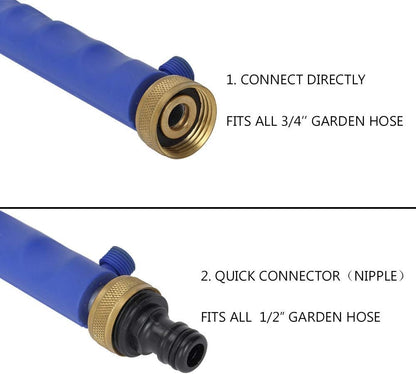 High Pressure Power Washer Wand, Watering Sprayer Cleaning Tool, Hydro Jet Water Hose Nozzle, Wand Lance for Gutter Patio Car Pet Window blue