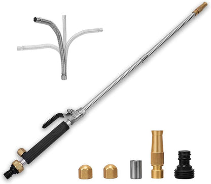 High Pressure Power Washer Wand, Watering Sprayer Cleaning Tool, Hydro Jet Water Hose Nozzle, Wand Lance for Gutter Patio Car Pet Window blue