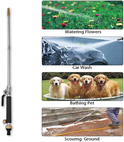 High Pressure Power Washer Wand, Watering Sprayer Cleaning Tool, Hydro Jet Water Hose Nozzle, Wand Lance for Gutter Patio Car Pet Window blue