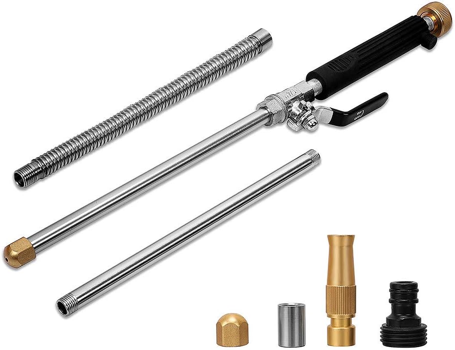 High Pressure Power Washer Wand, Watering Sprayer Cleaning Tool, Hydro Jet Water Hose Nozzle, Wand Lance for Gutter Patio Car Pet Window blue