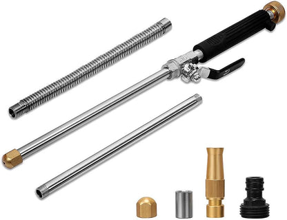 High Pressure Power Washer Wand, Watering Sprayer Cleaning Tool, Hydro Jet Water Hose Nozzle, Wand Lance for Gutter Patio Car Pet Window blue