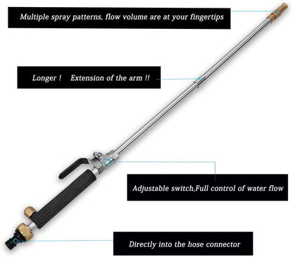 High Pressure Power Washer Wand, Watering Sprayer Cleaning Tool, Hydro Jet Water Hose Nozzle, Wand Lance for Gutter Patio Car Pet Window blue