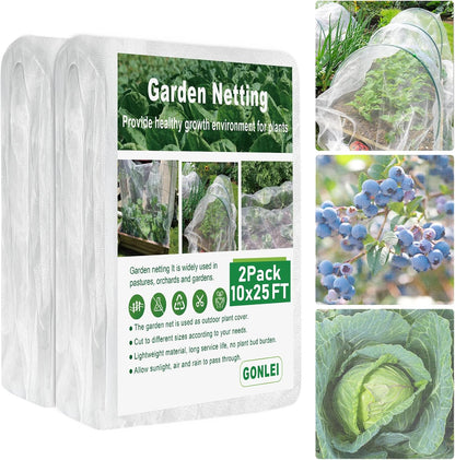 Garden Netting 10 X 50 FT Ultra Fine Netting for Garden Protection,Garden Netting for Raised Beds,Mosquito Net for Blueberry Shrubs Vegetables Fruits Flowers Crops Pest Barrier