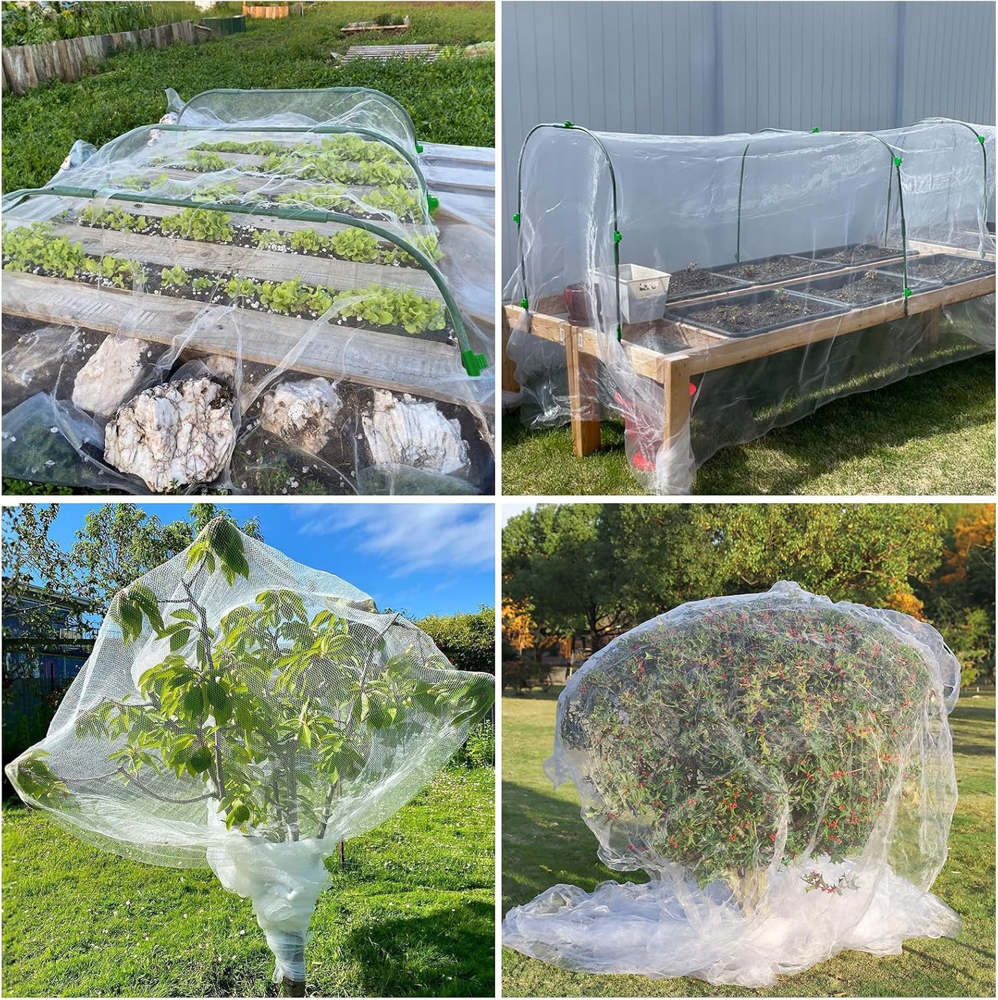 Garden Netting 10 X 50 FT Ultra Fine Netting for Garden Protection,Garden Netting for Raised Beds,Mosquito Net for Blueberry Shrubs Vegetables Fruits Flowers Crops Pest Barrier