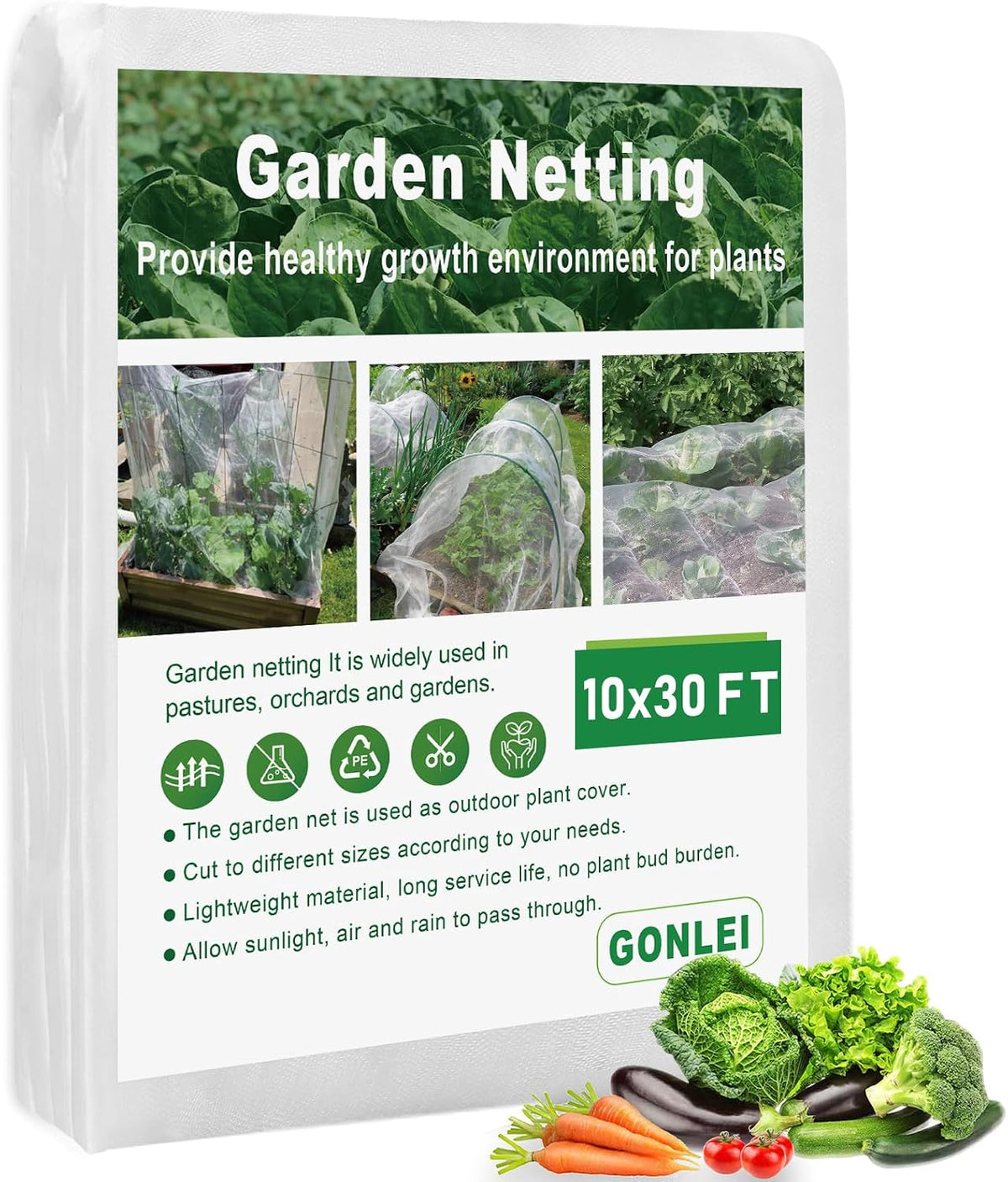 Garden Netting 10 X 50 FT Ultra Fine Netting for Garden Protection,Garden Netting for Raised Beds,Mosquito Net for Blueberry Shrubs Vegetables Fruits Flowers Crops Pest Barrier